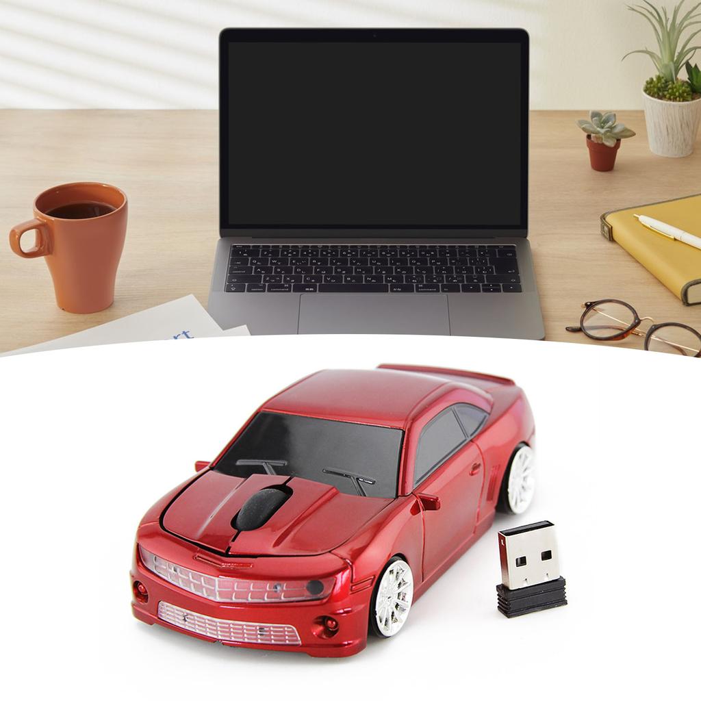 Sport Car Shaped Wireless Computer Mouse 2.4G High Accuracy Sensor Computer Mouse for Laptop Red