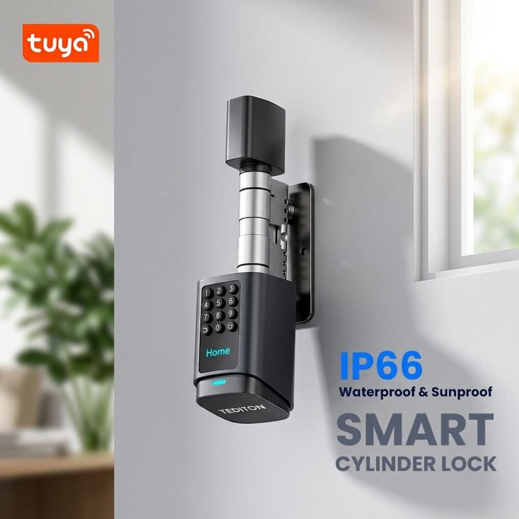 Best-selling IP66 Waterproof Aluminum Alloy Smart Adjustable Door Lock S7 Password Fingerprint for 5 Unlocking Methods App
