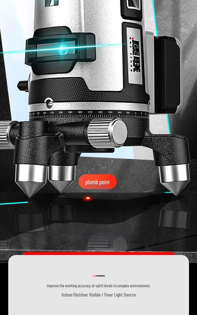 High-Precision Outdoor Laser Level: Automatic Infrared & Blue Light Leveler