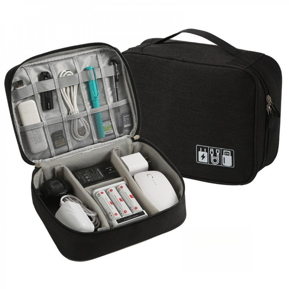 Borsa portaoggetti per cavi Organizzatore elettronico digitale impermeabile Porta dati USB portatile Borsa portaoggetti per cavo da viaggio