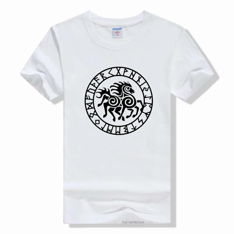 Vegvisir Futhark Runes Navigator Valhalla Odin celtic norse mythology Short Sleeve T Shirt for Crazy TShirt o-Neck print tee