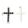 1 Piece Brass Religious Charms 18K Real Gold Plated Enamel Cross Pendant For DIY Necklace Jewelry Making Findings  3.6cm X 2.3cm