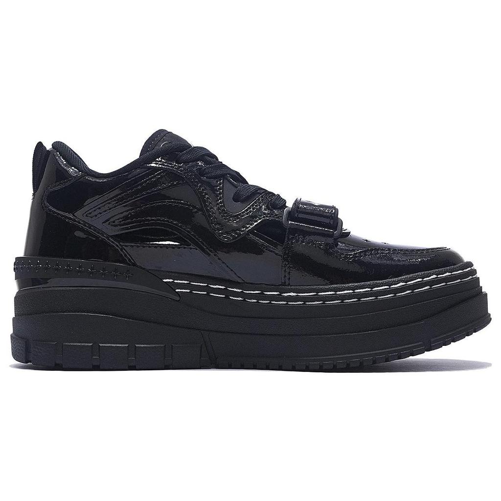 Li Ning SMFK X  We Wu Platform Gothic Wings Classic Trendy Casual Low-Top Sneakers Women Sneakers Black AGCS370-1