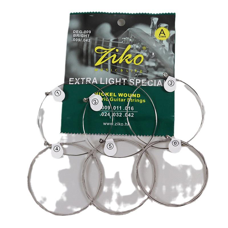 ZIKO Genuine 009 Stainless Steel Electric Guitar Strings Set