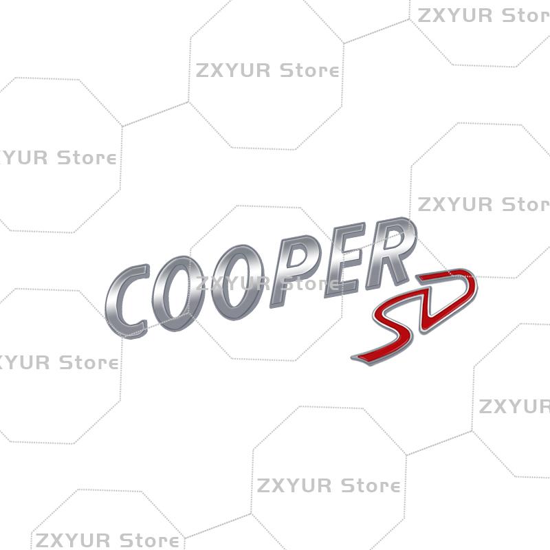 Metal COOPER SD Emblem Car Sticker Letter Badge Body Rear End Trunk Decor For Mini Cooper S R60 R52 R53 R55 R56 F54 F55 F56 F60
