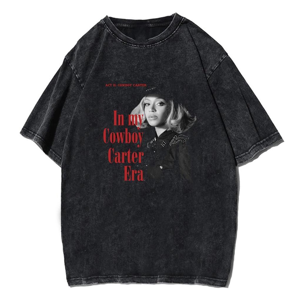 Beyonce Cowboy Carter Cotton Shirt Music Tour for Fans Y2k Women T-shirts Men Fugees Men Clothing T Shirt Woman Fugees Tiki