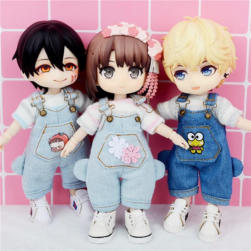 ob11 Baby Model Blue One Shoulder Overalls Casual Wear obitsu 11 Molly Gsc 1/12 BJD Doll Accessories Clothing BJD Baby Clothes