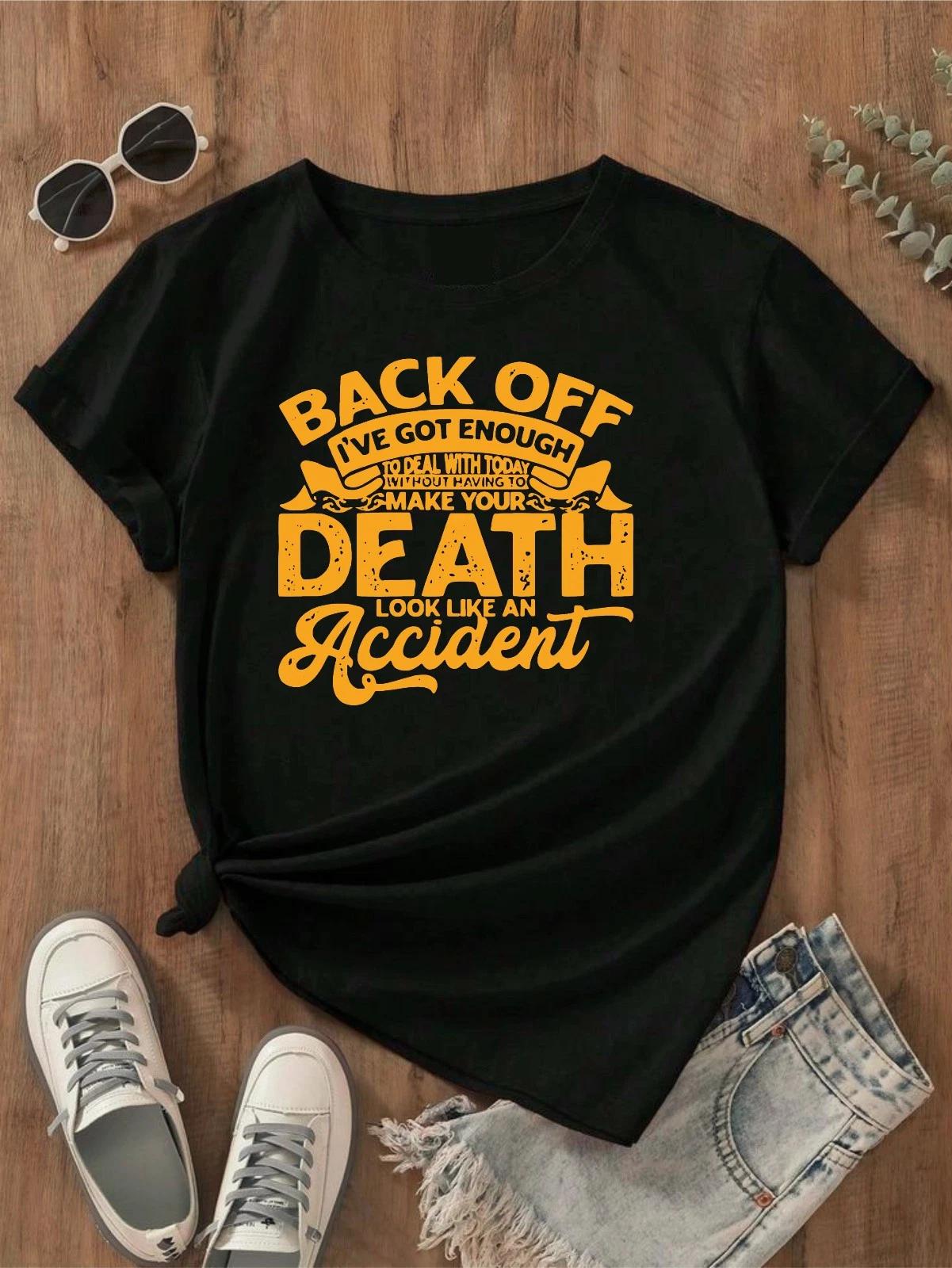 Make Your Death Look Like An Accident Rude Humor Quote Joke Slogan Tee T-Shirt XL