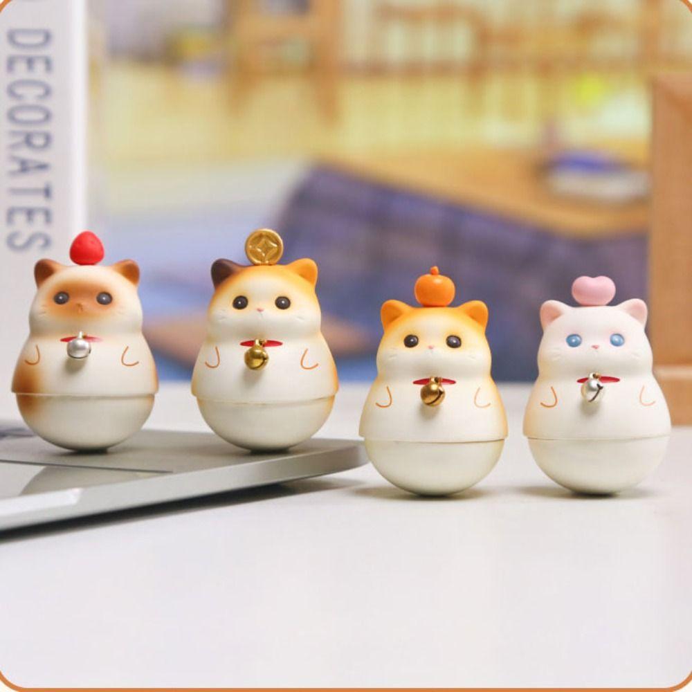 Cartoon Cat Resin Ornament Shake Toys Cat Car Decorations Cat Swinging Doll  Home Decor