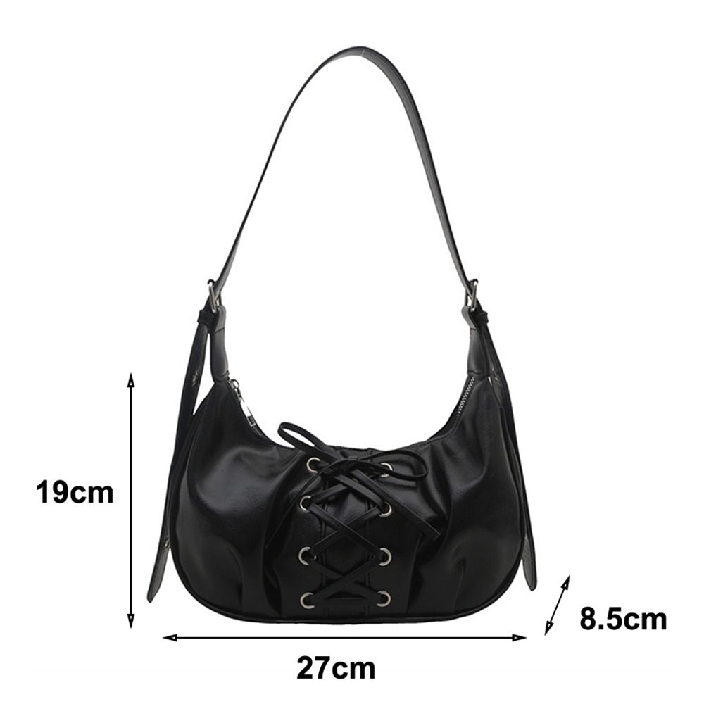 New PU Leather Women Shoulder Bag Pleated Casual Handbags Retro Large Capacity Crossbody Messenger Bag Daily Use