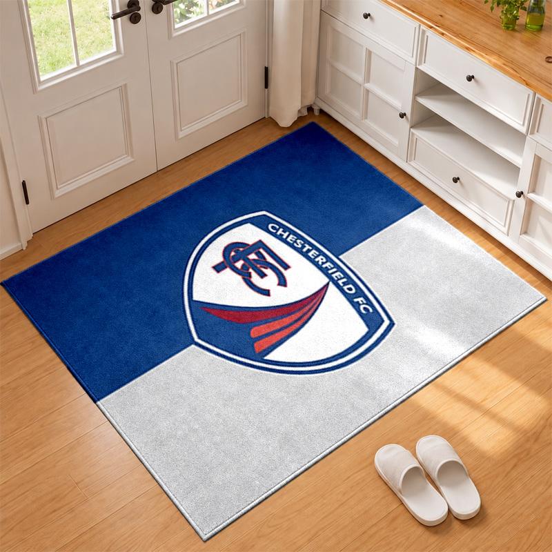 Chesterfield F.C Carpet Door Mat for Living Room or Bedroom Protective Mat Under Chair Office Decoration Christmas Gift Birthday Present