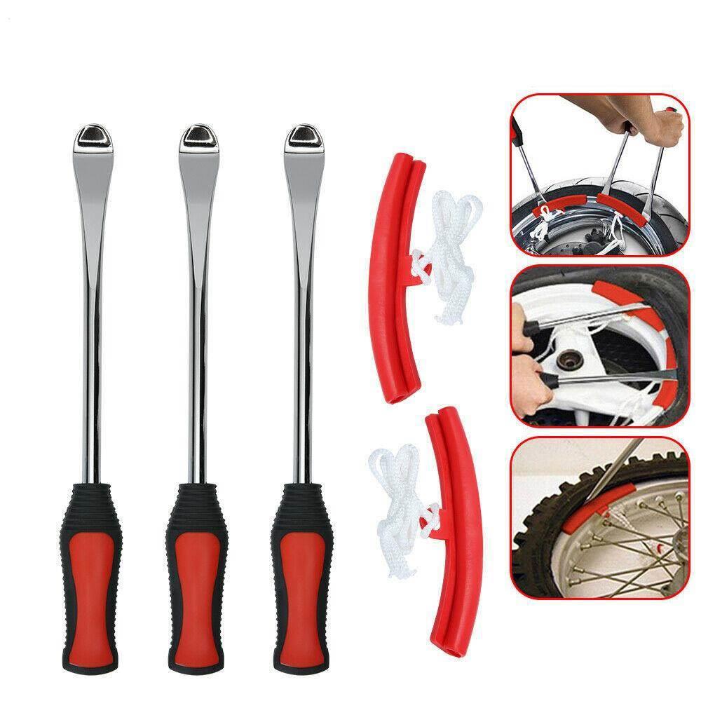 Motor Bicycle Tire Changing Tool Levers Auto Spoon Tire Kit Changing Lever Tools Rim Protector Professional Tire Repair Tool