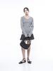 Chaenseseunoi Slim Fit V-Neck Ribbed Knit Grey/W251Tp04Gr