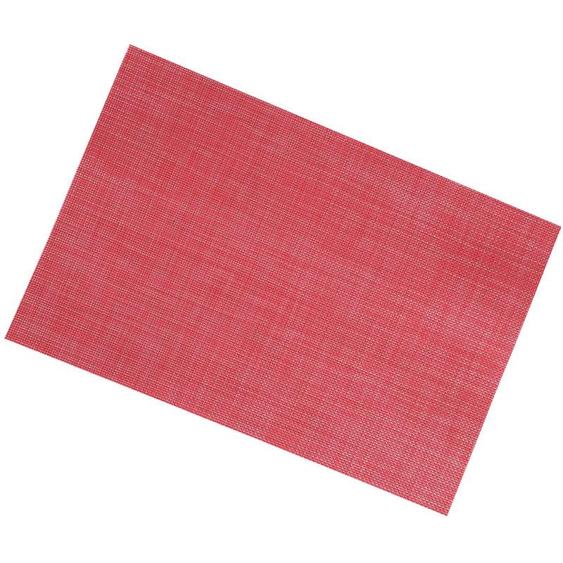 Premium Waterproof Oil-proof PVC Desk Mat: Wash-free, Heat-resistant Woven Placemat for Home, Hotel, and Restaurant Dining.