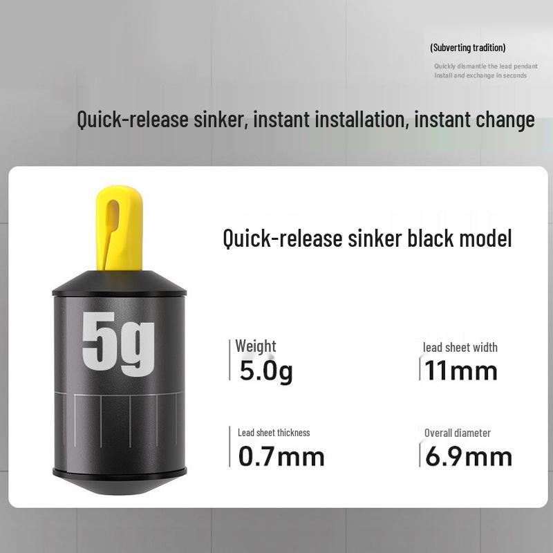 Szybko wypinany ołów wędkarski: Odpinany, Gwintowany, Płynnie Przesuwany, 1,5-6g, Pogrubiona Konstrukcja Przeciwwybuchowa