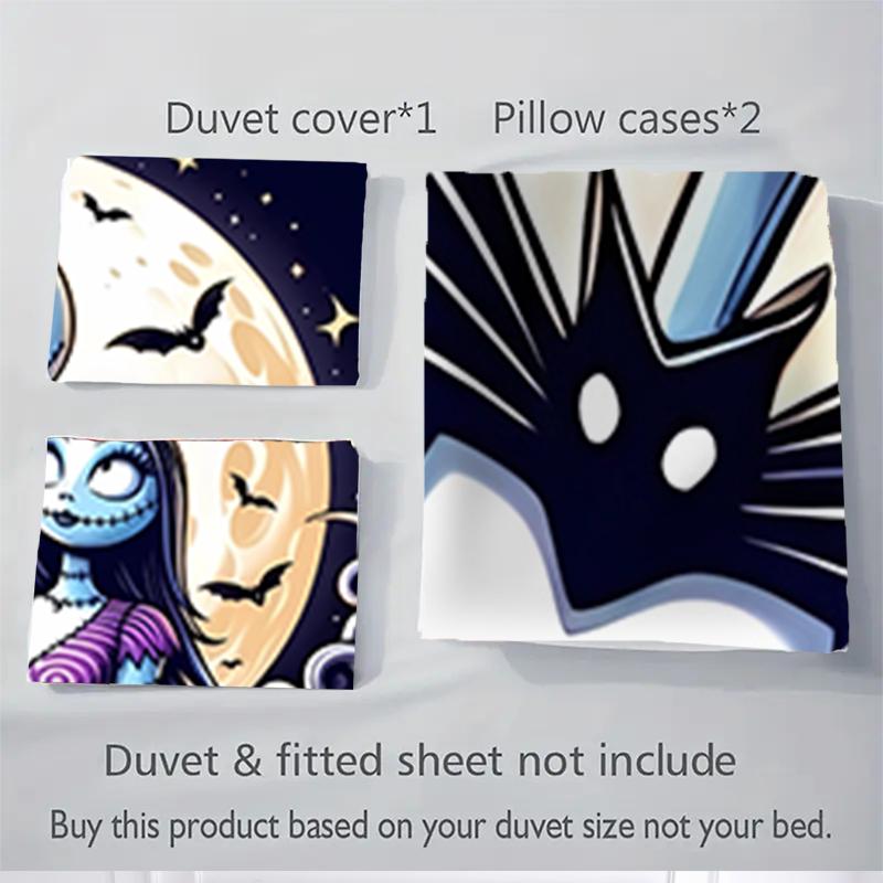 3Pcs Nightmare Before Christmas Bedding Sets For All Sizes New 3D Printed Bed Cover Comforter Duvet Cover Pillowcase Bedroom Decoration