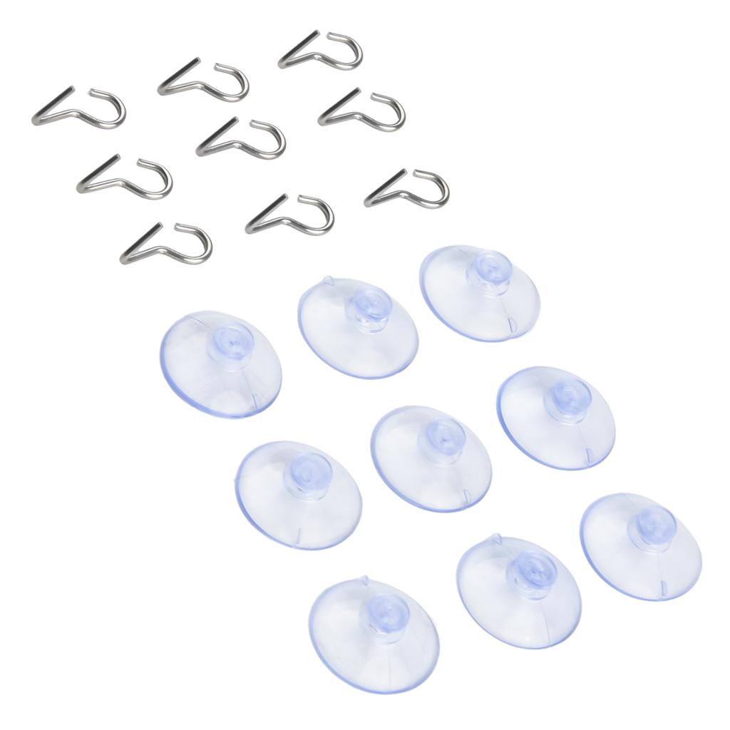 20PCS Window Suction Cups With Metal Hooks Hanger Hanging Hook Sucker Cup 25mm Suction Cups Hooks Kitchen Organization