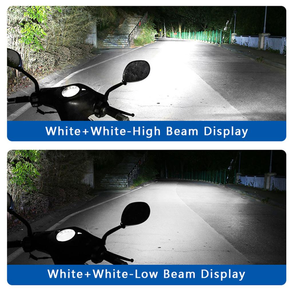 1 Peça H4 BA20D P15D Lâmpada de Farol de LED para Motocicleta Holofote 12V Luz de Cruzamento/Farol Alto Lâmpada de Nevoeiro Dupla Cor Branco Amarelo Acessório para Motos