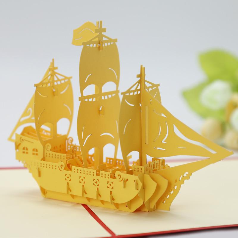3D Pop Up Invitations Card 3D Paper World Attractions Birthday Greeting Cards 3D Tourist Postcard Save The Date Boy Present Card