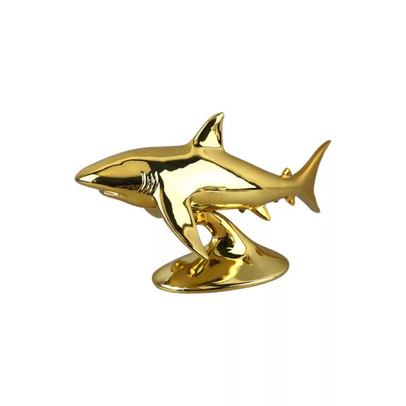 Abstract Resin Shark Model Ornament Creative Animal Sculpture Office Desktop Decoration Art Home Craft Decorative Accessories