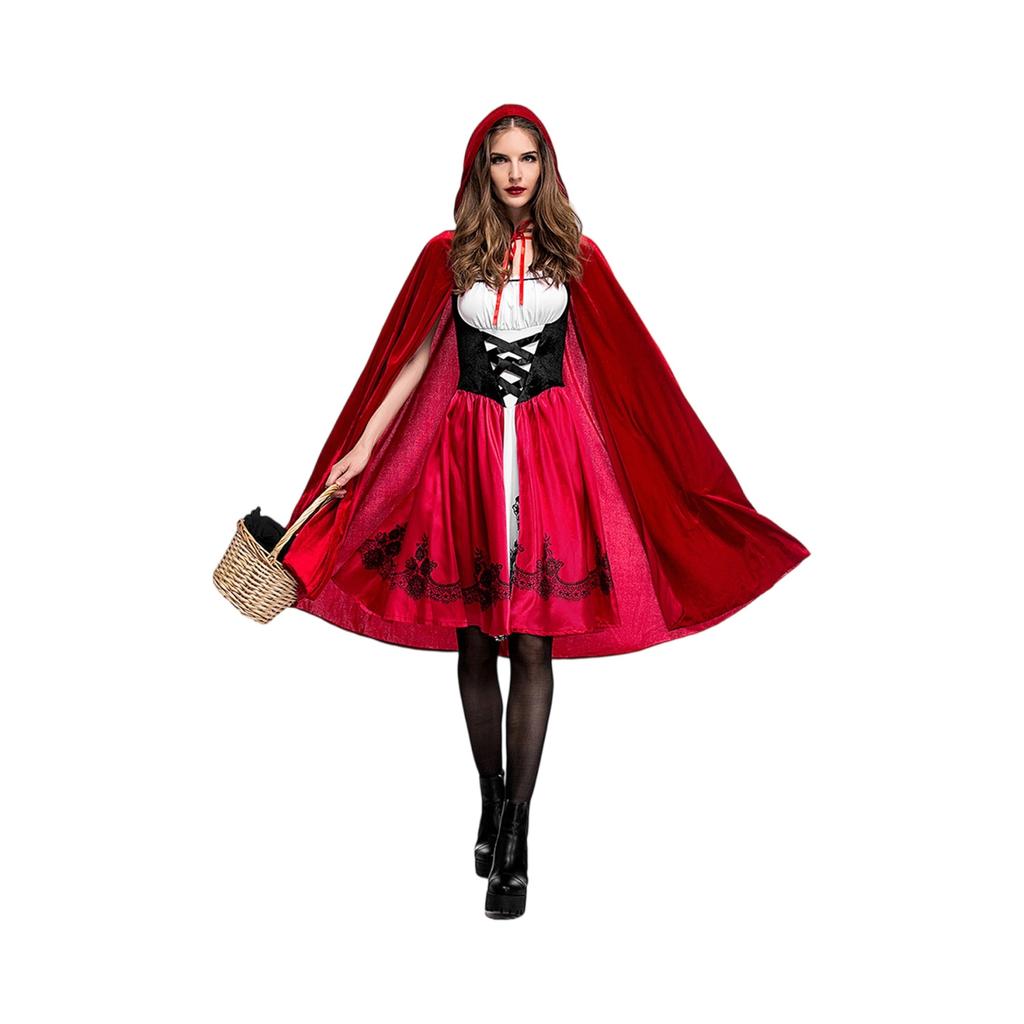 Women's Vintage Dress Solid Color Patchwork Cosplay Sleeveless Dresses