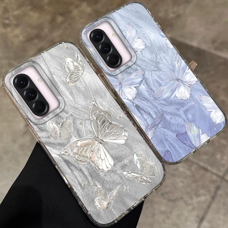 Luxury Butterfly Girls Case For Samsung Galaxy A56 A16 A26 A36 A06 A55 A35 A25 A15 A12 A32 A54 S24 S25 S22 S23 FE Fundas Cover
