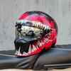Motorcycle retro helmet cruise men's and women's combination full helmet scorpion helmet reserved Bluetooth headphone slot