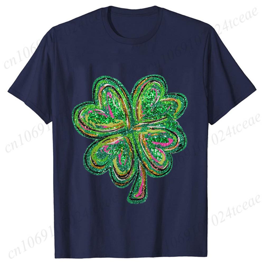 Day Shamrock Women T-Shirts Fashion Lucky Graphic Y2k Tops Hip Hop Streetwear Casual Harajuku Female Clothing