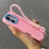 Luxury Candy Color Bracelet Wrist Strap Chain Phone Case For iPhone 17 ProMax 15 11 12 13 14 16 Pro Max Plus Soft Silicone Cover