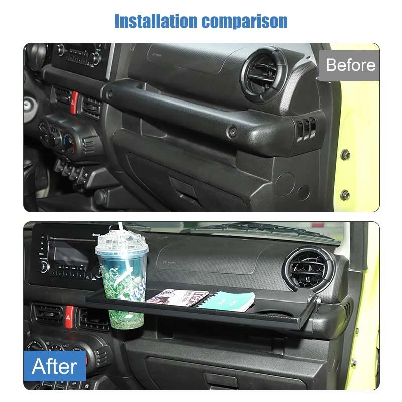 Co-pilot Handle Extension Folding Storage Board Cup Holder Bracket Rack Support For Suzuki Jimny 2019 Up Interior Accessories
