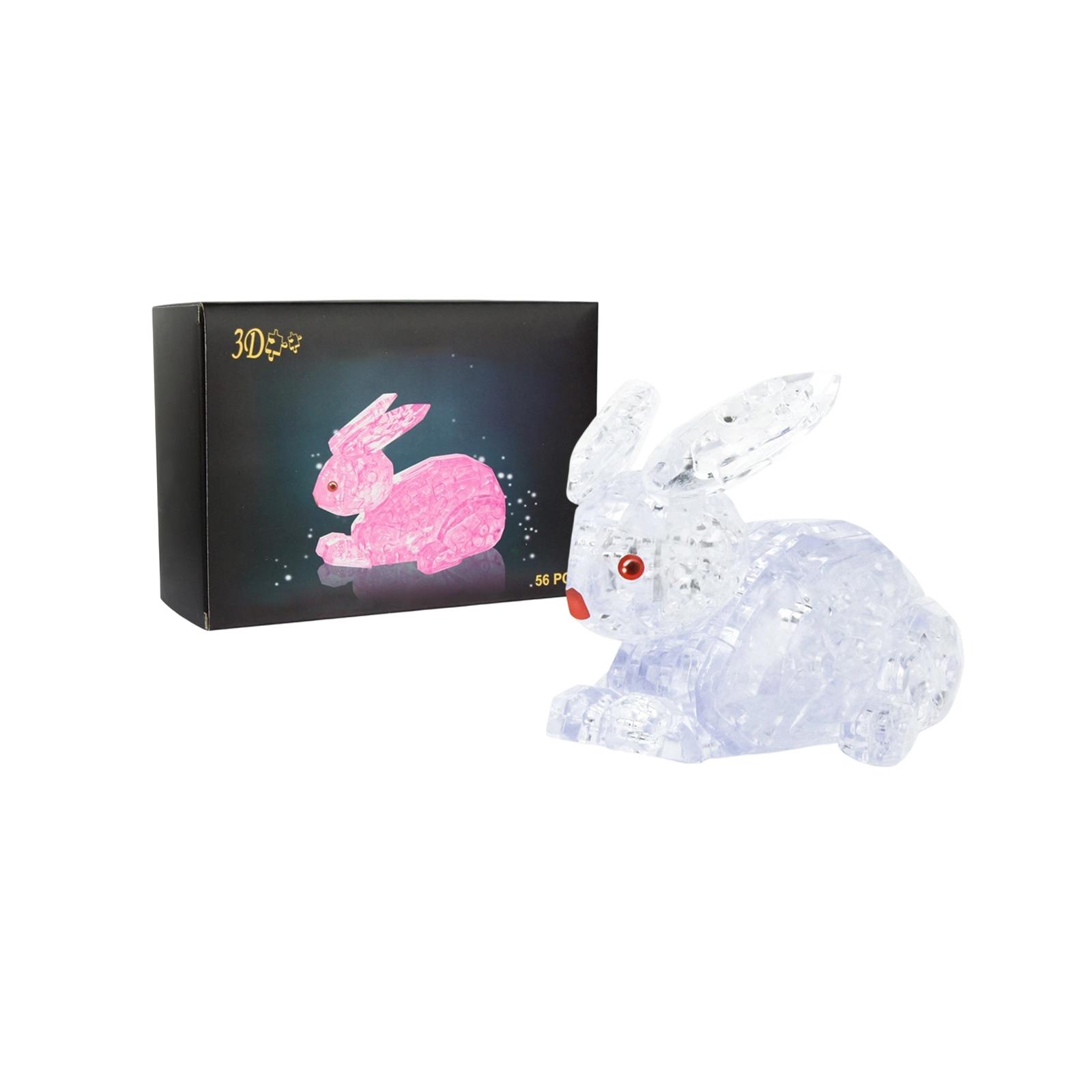 

3D Crystal Puzzle Rabbit DIY Assembly Toy Educational Building Set for Creative HandsOn Activity and Home Decoration Display Gift One Size білий