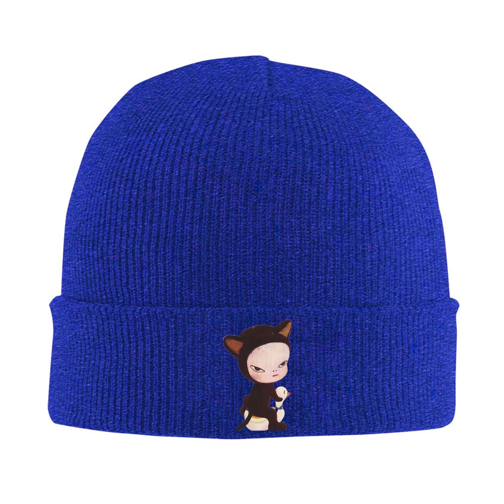 Yoshitomo Nara Beanie Hats  Bonnet Hats Adult Unisex Retro Gym Knit Hat Winter Design Warm Caps