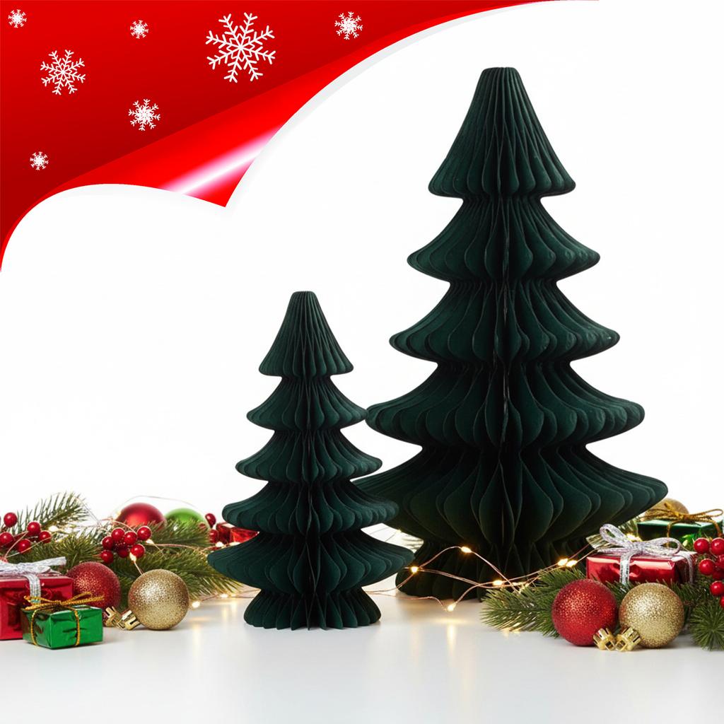 Honingraat Kerstboom Decoratie Rustiek 3D Kunstboom Tafelstuk Herbruikbaar voor Schouw Kerstmis Nieuwjaar Tafelstuk