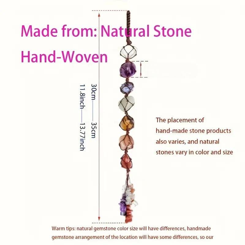 7 Chakras Synthetic Crystal Hanging Ornament Mysterious Charming Car Hanging Pendant Handmade Natural Stone Ornaments