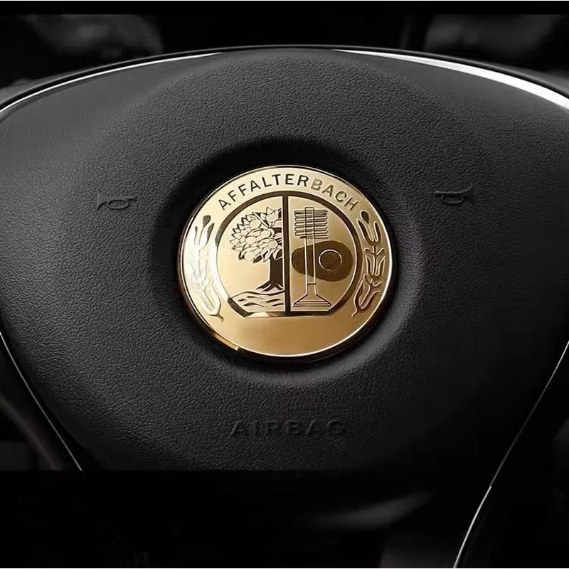 Benz amg 52mm 57mm Car Steering Wheel Badge Sticker Replace Decor For Mercedes Benz C180 C200 C260 C300 W108 W124 W126 DH1