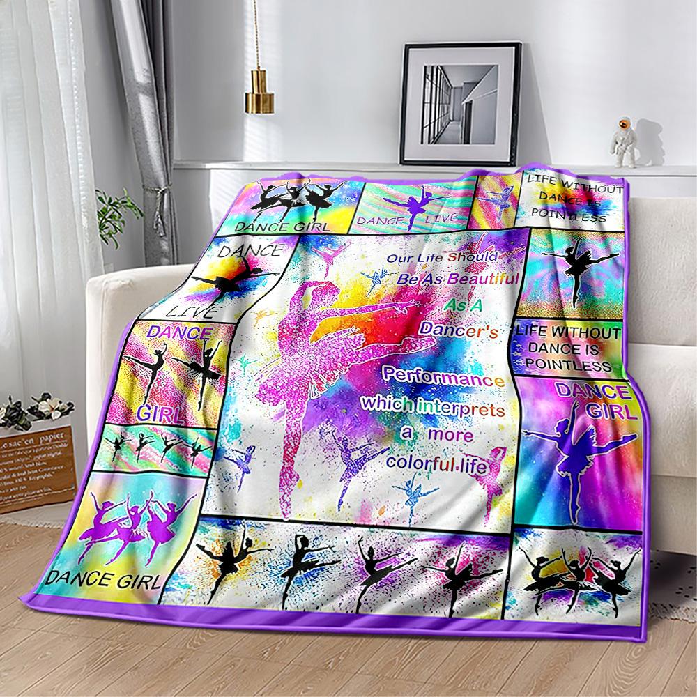 Dance Life Artistry Blankets Are Suitable for Living Rooms, Bedrooms, Camping, and Other Places, Making Them an Ideal Choice for Gifts.