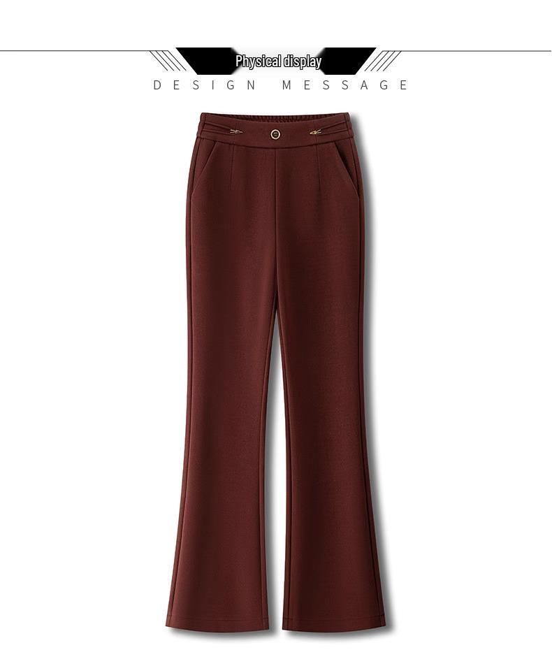 Women's High-Waisted Slim-Fit Micro-Flared Pants, Spring/Autumn 2024 Collection
