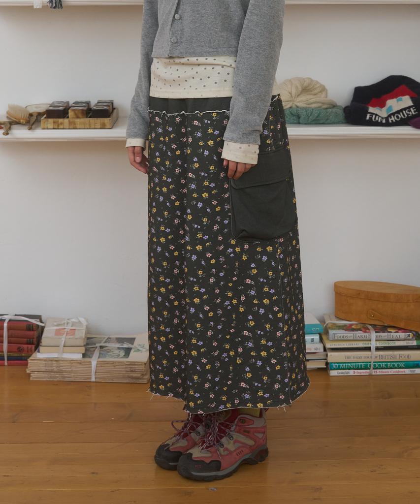 Fun From Fun Pocket Long Skirt, Black
