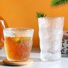 280ml or 330ml Summer High Beauty Glass Glacier Texture Cup Thickened Wine Glass Beer Cup Wind Tree Pattern Premium Coffee Cup