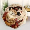 1pc Halloween Cat Themed Design Umbrella 8 Rib Frame, One-touch Automatic Opening 3 Fold Umbrella, Fashion Gift-p0803060