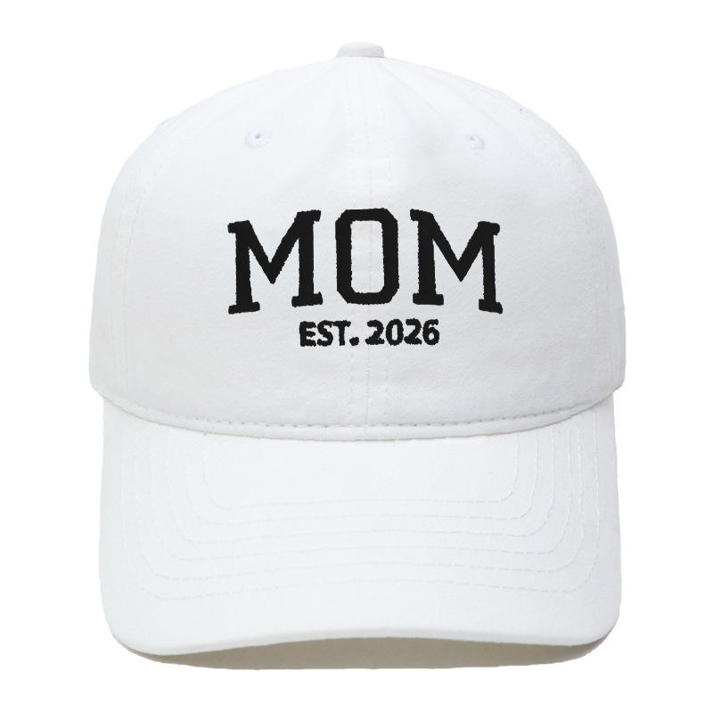 Hot Sale DAD MOM Embroidered Baseball Cap Washed Retro Male and Female Couples Casual Versatile Hat