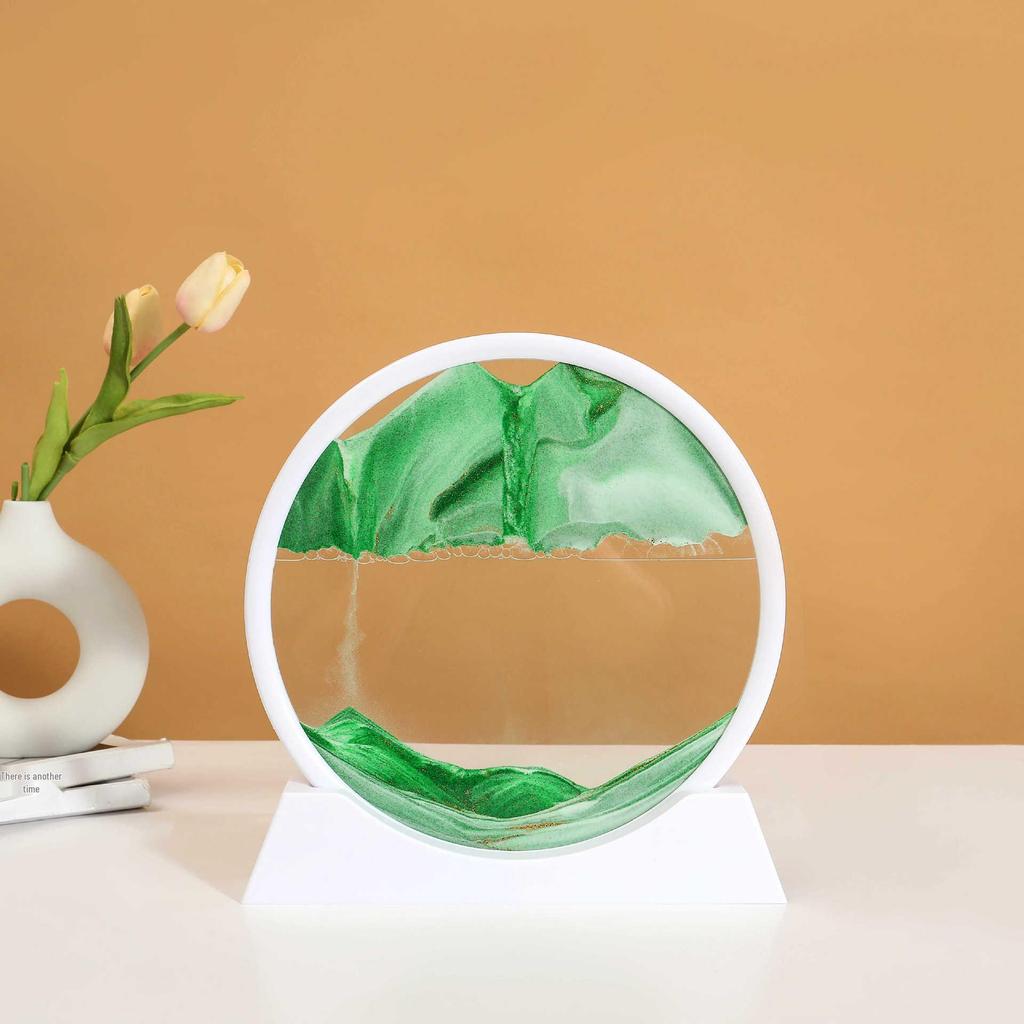 3D Kinetische Sanduhr Kunst Ornamente - Kreatives Treibsandgemälde für Wohnzimmerdekoration.