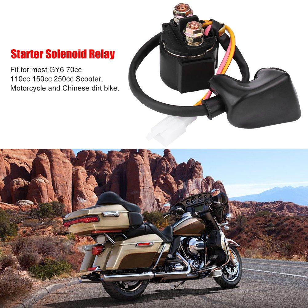 Starter Solenoid Relay, Qiilu Starter Solenoid Relay for Honda TRX400EX TRX300 ATC GY6 50cc-125cc ATV