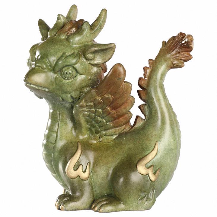 Brass Dragon's Nine Sons Ornament: Handcrafted Living Room and Office Decor, Perfect Housewarming Gift for Attracting Wealth