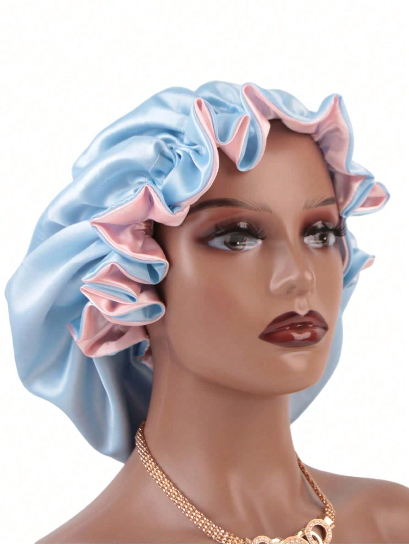 

1pc Tone Satin Hat Bonnet Satin Bonnet Blue