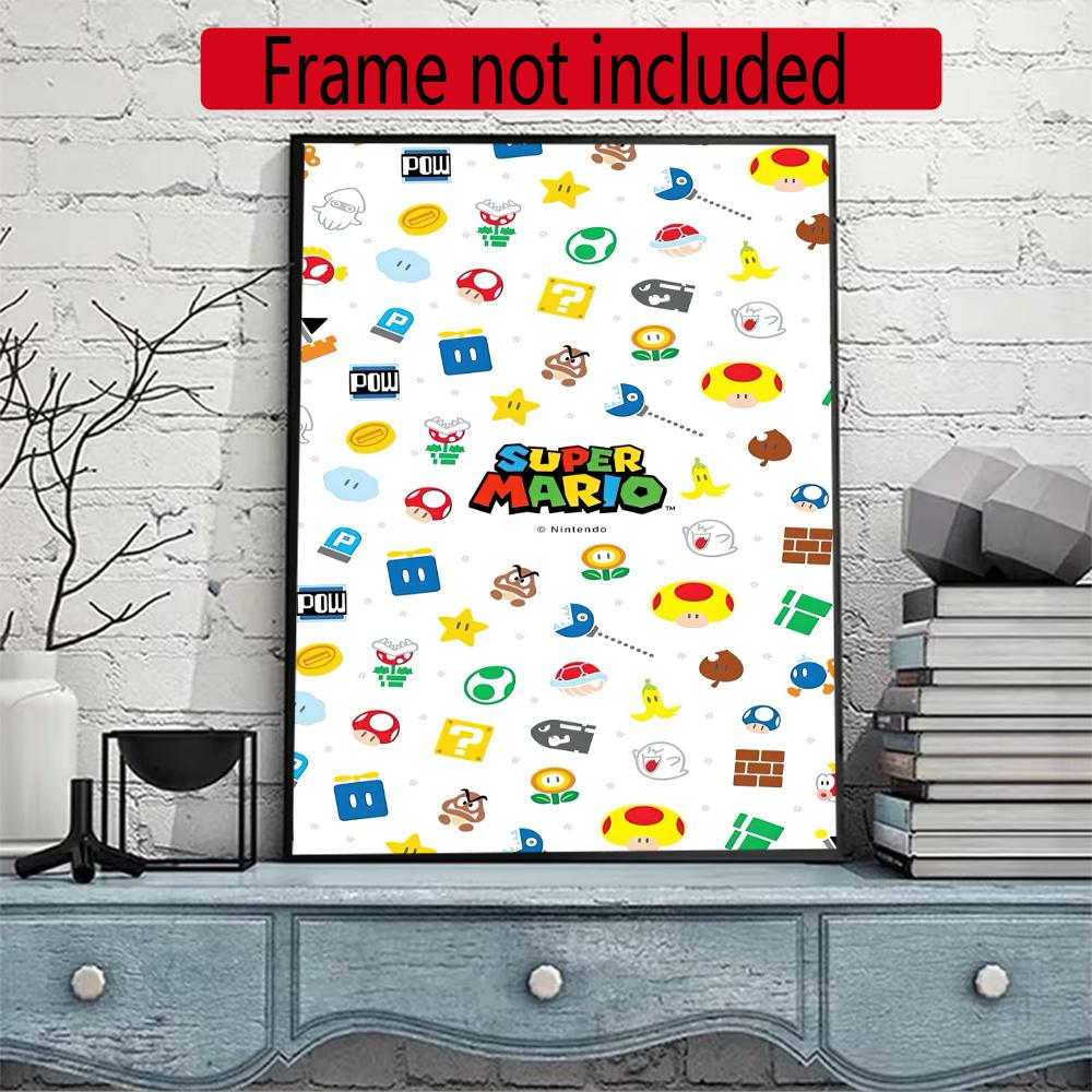 Mario 5D Diy Diamond Painting Round Diamond Mosaic Suitable For Beginners Diamond Painting Rhinestones Gift Frameless