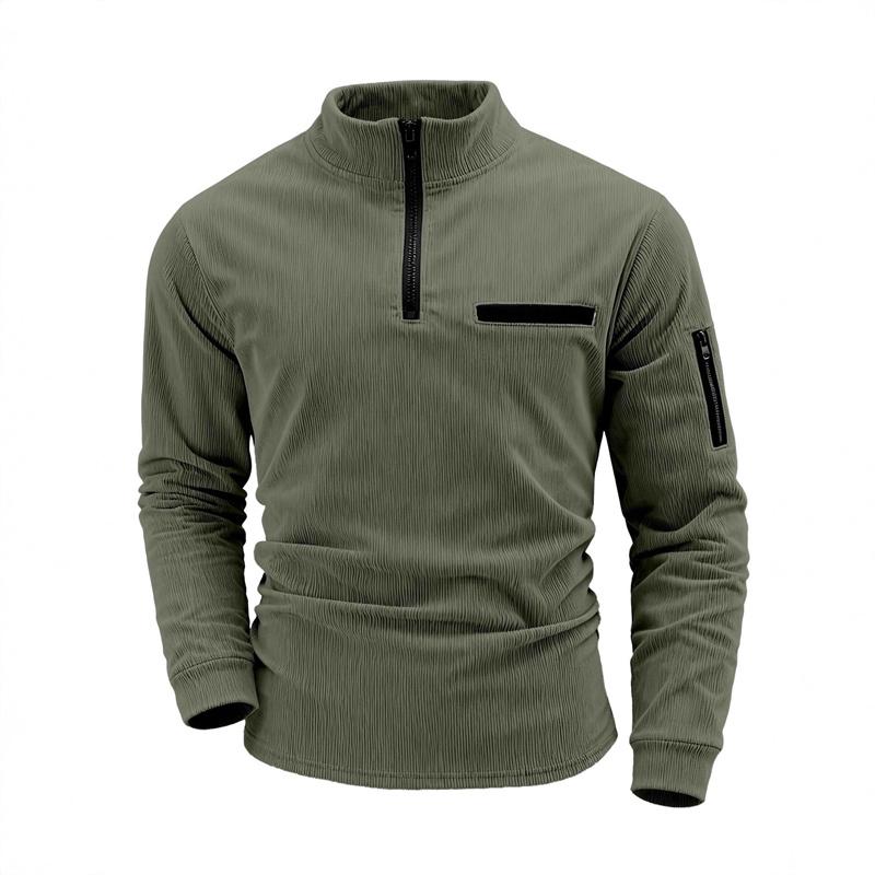 Herren Sport-Poloshirt, Stilvolles Design mit halblangen Ärmeln, Outdoor Street Style Langarm Freizeit Oberteil für Herren