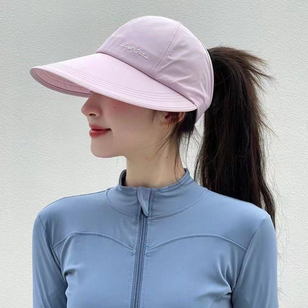 Breathable Sun Hat Foldable Peaked Cap Fashion Ponytail Hat  Outdoor Sports
