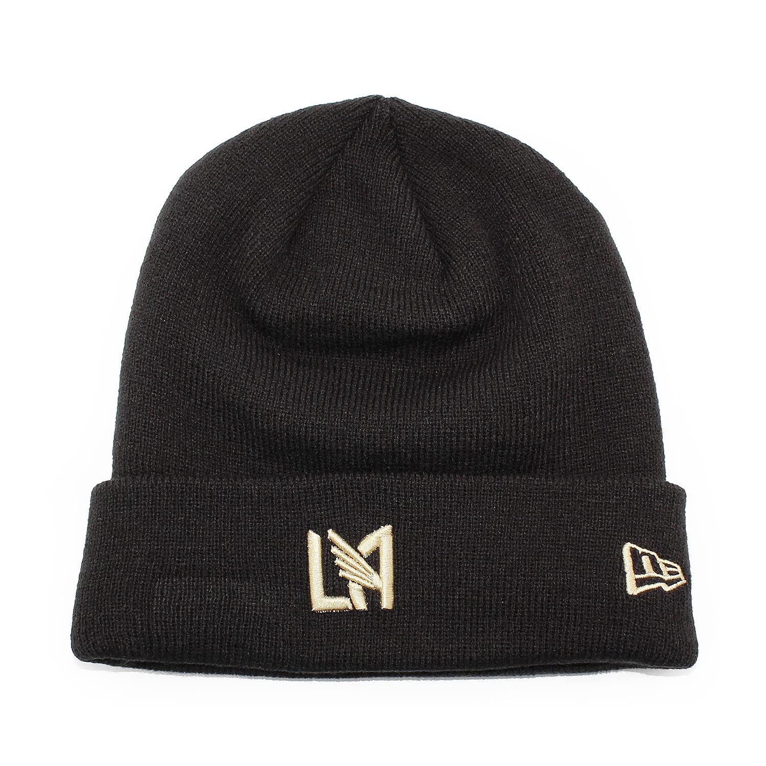 

[New Era] Вязаная шапка бини [BASIC CUFFED KNIT BEANIE] Вязаная шапка Вязаная шапка NPB Профессиональный бейсбол MLS (ЛАФК (черный)) [Использовал]