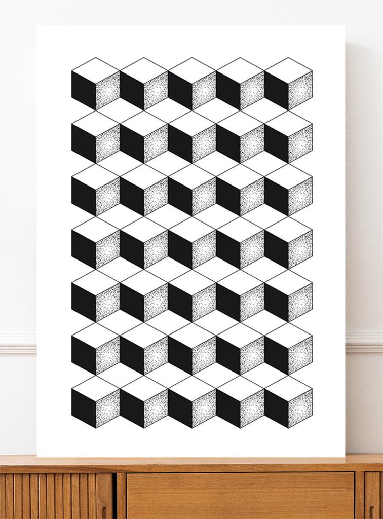 Black and White Pattern Poster